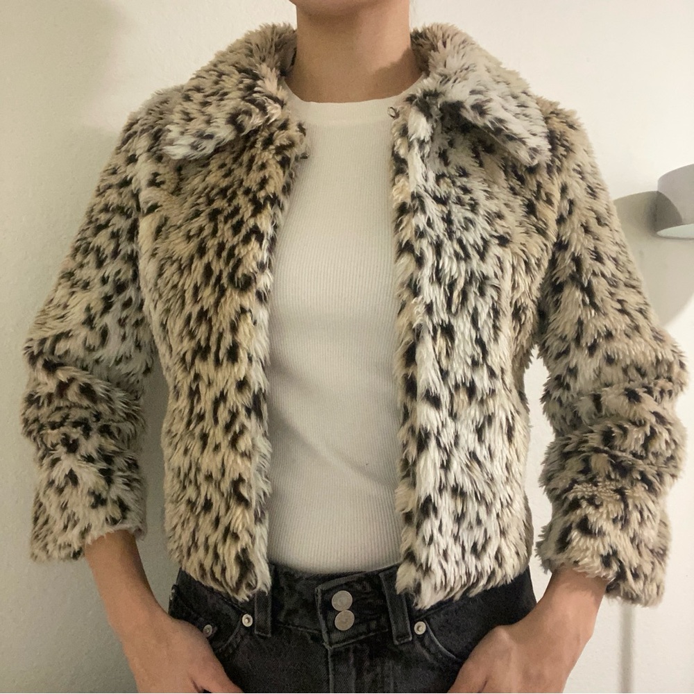 Posh Animal Print Teddy Jacket